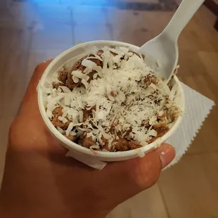 Chocolate w/ coconut toppings