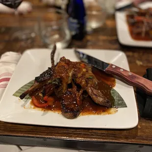 Braised lamb