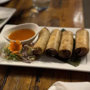 Green curry chicken rolls
