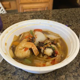 Pad king with shrimp