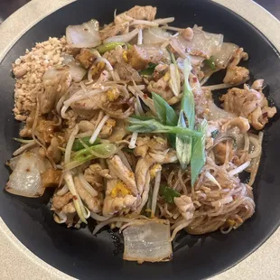 Pad Thai add white onion. Spice 5