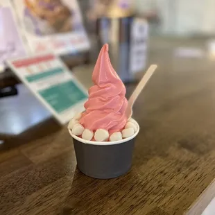 Strawberry with mochi balls