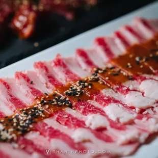 a closeup of the meat