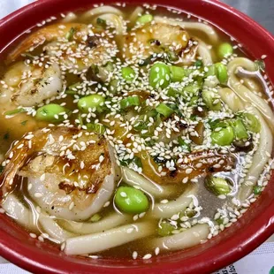 Shrimp Udon Noodle Bowl