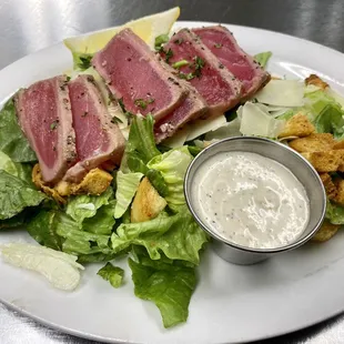 Classic Caesar Salad with Ahi Tuna Steak*