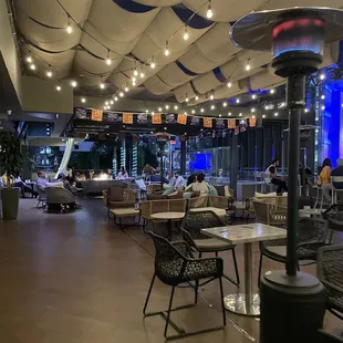 the outdoor seating area