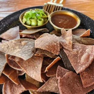 Chips and dip vegetarian version