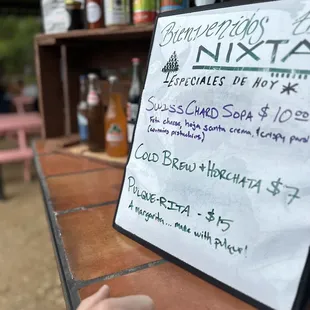 Daily drink specials