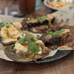 Pork belly tacos/ shrimp tacos