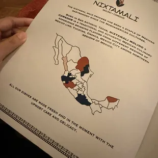 Restaurant history on menu