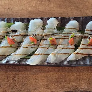 truffle halibut carpaccio - not a fan