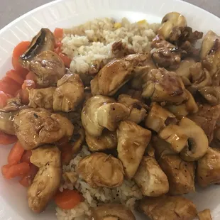 Hibachi chicken is always a great choice.