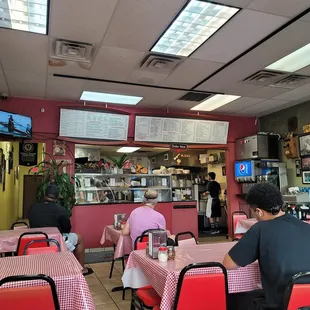Front counter watching the dough gets tossed