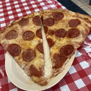 Pepperoni pizza slice