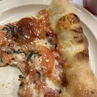 Margherita Pizza with pepperoni. Two thumbs up!