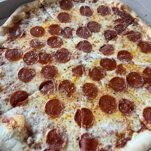 Very large slices, just like the pizza in NY!