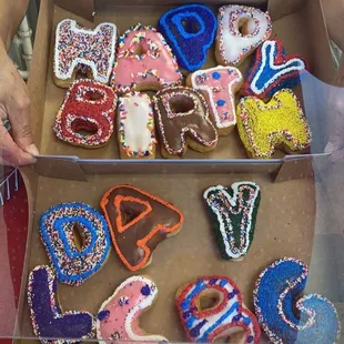 Ordered birthday donuts and the kids loved them!