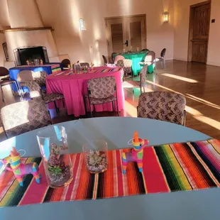 Themes  Prompts and Center Pieces- Ortega Room , National Hispanic Cultural Center/ Dolores Huerta  Event