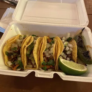 Al Pastor, carne asada, chicken