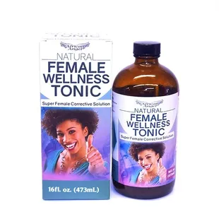 a bottle of natural female wellness tonic