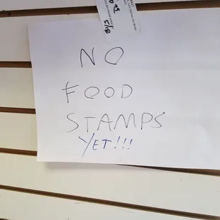 no food stamps yet