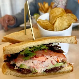 Lobster club (they switch up the bread but always tasted incredible)