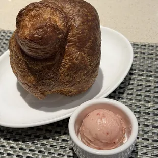 Popovers with strawberry butter