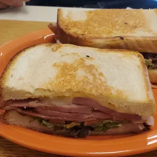 Ham &amp; Swiss w/ Mustard on Sourdough, Special of the week.