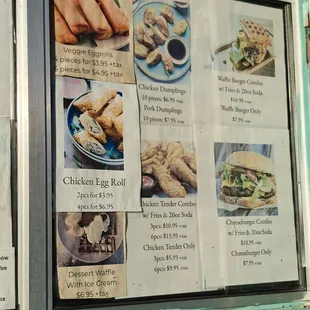 They added some American items: burgers, tendies and waffle burger.