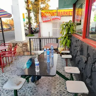 Seating area outside