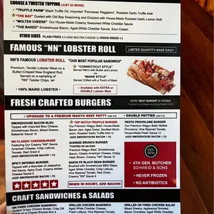 the menu