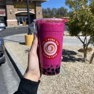 Dragon Banana with Boba