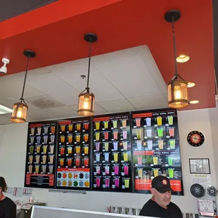 So many options! I have never seen so many fresh flavors at a Boba tea place.