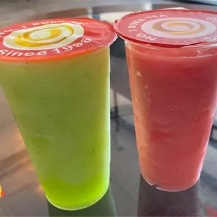 Green Apple Slush and Watermelon Slush :)