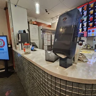 the counter area
