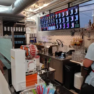 two people in a coffee shop