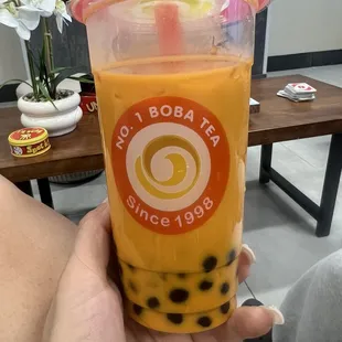 Thai tea boba