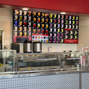 Menu and countertop