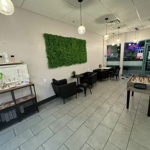 the interior of a coffee shop