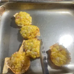 I don't know.... You tell me. Corn in a scallop shell?