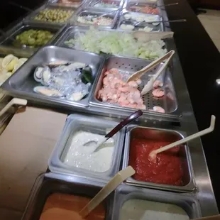 a variety of food items