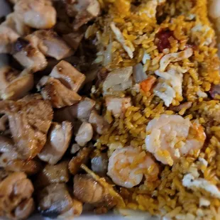 Bourbon chicken house fried rice