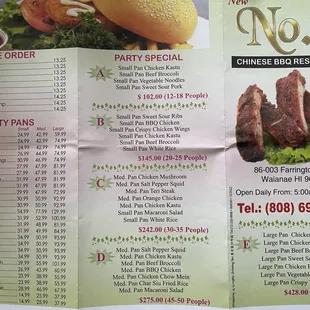 Menu, pg 1/2, as of 12/5/2023