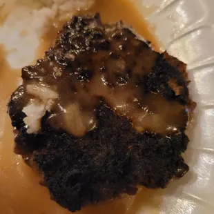 That's how burnt it was &amp; really dry