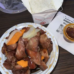 Bourbon chicken appetizer