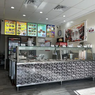 Front counter and menu