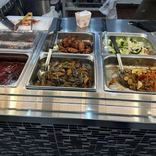 chicken wings and fried chicken, interior