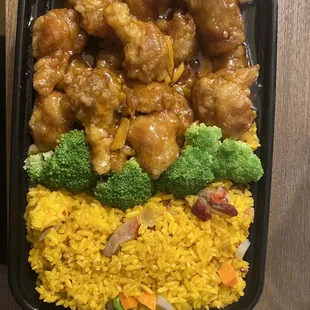 C1. Orange Chicken Combo Dinner