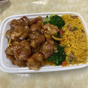 C1. Orange Chicken Combo Dinner