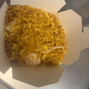 rice and shrimp